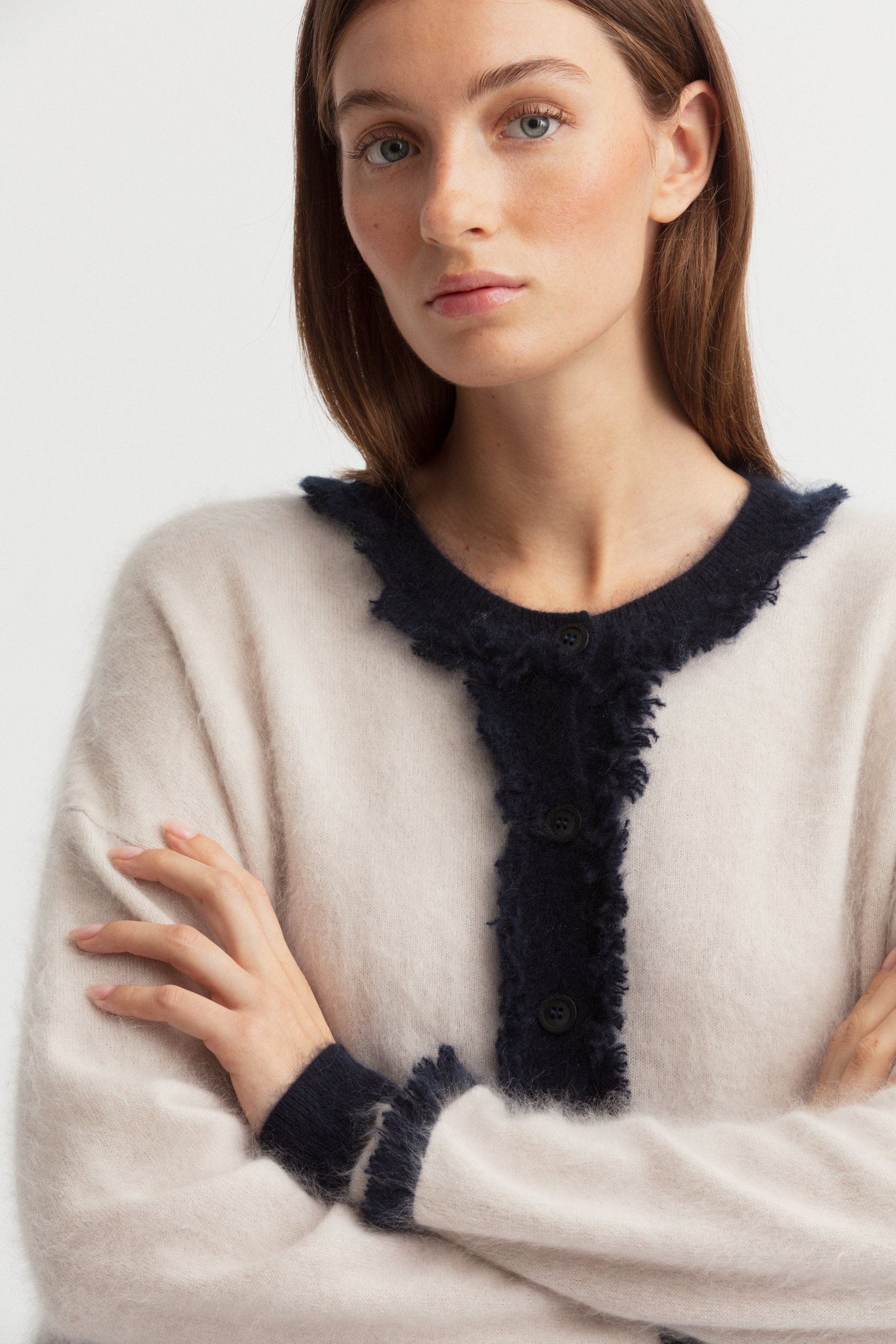 Brushed Cashmere Cardigan