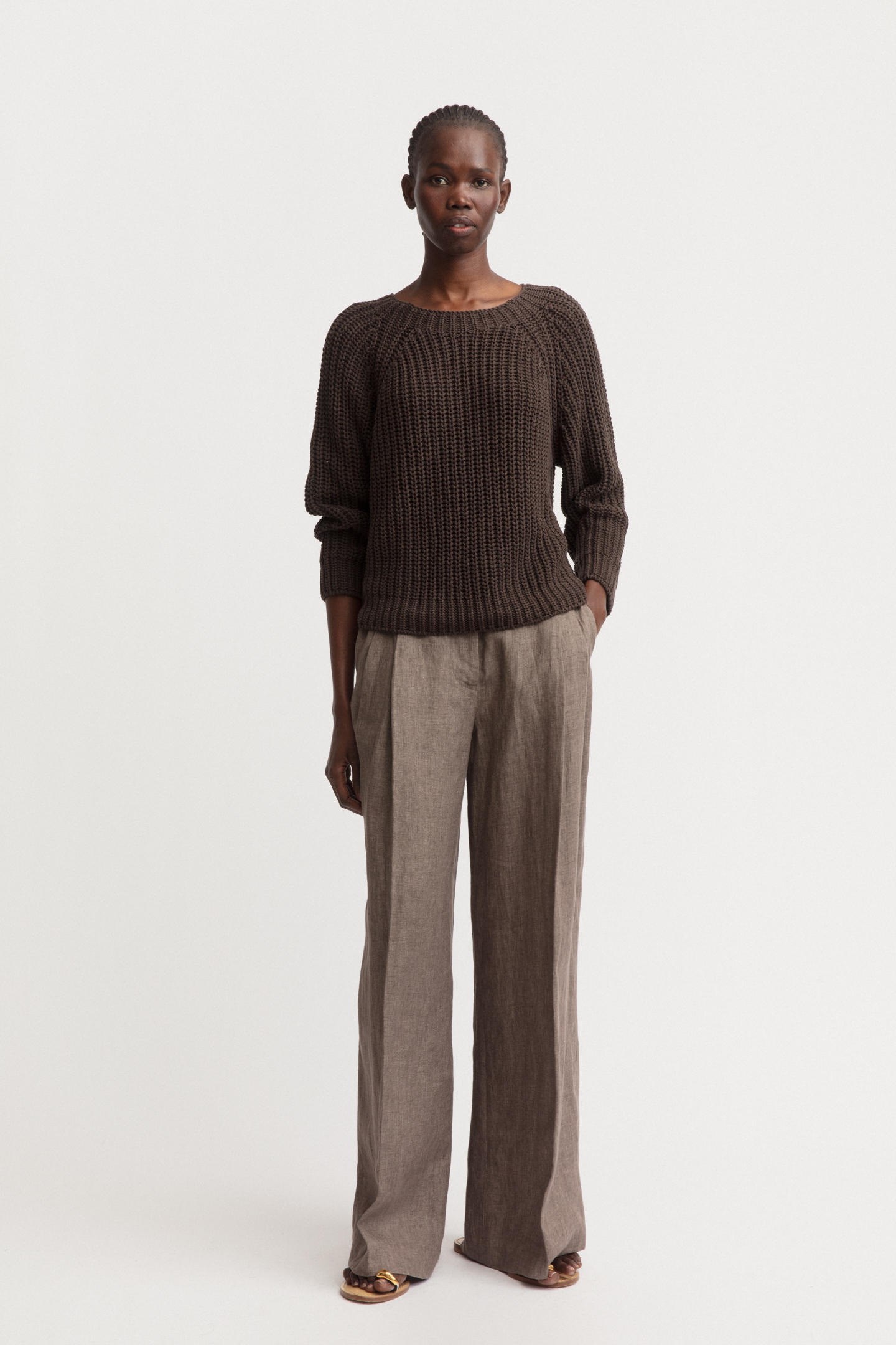 Seide-Leinen Pullover