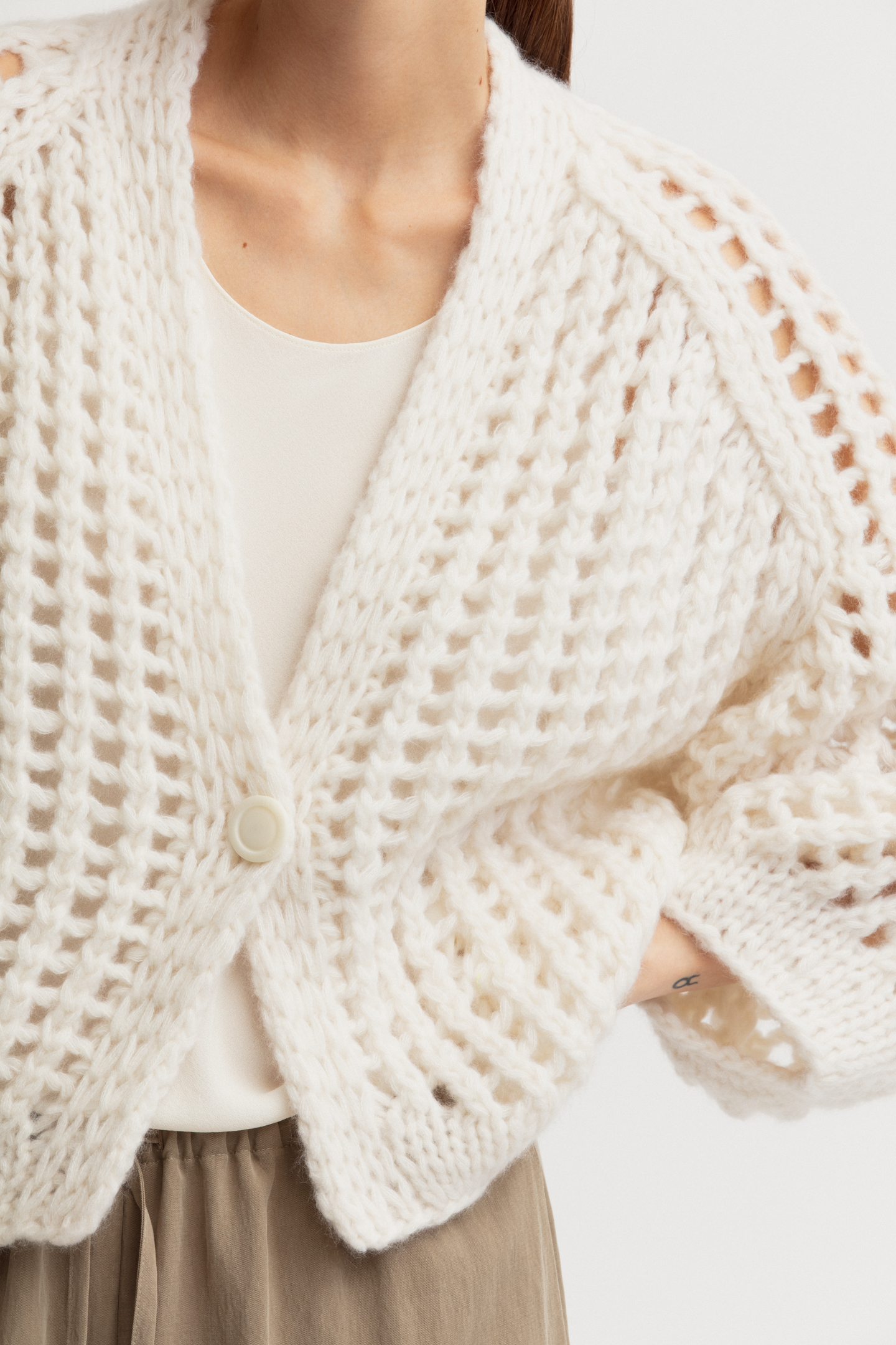 Cashmere-Baumwolle Cardigan