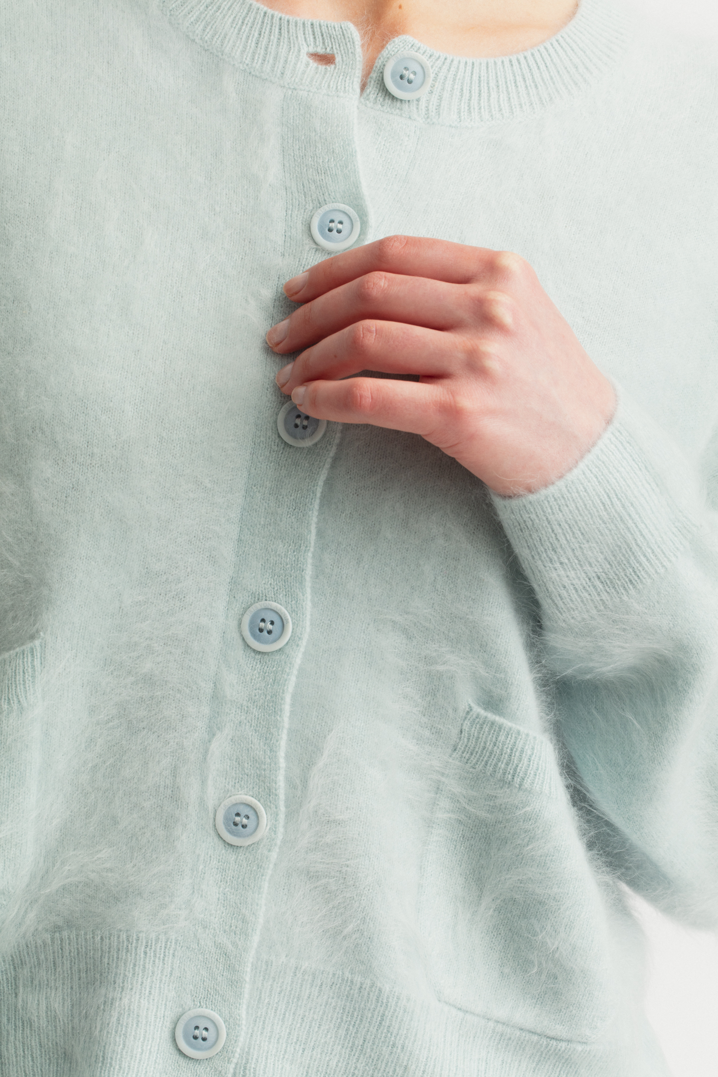 Brushed Cashmere Cardigan