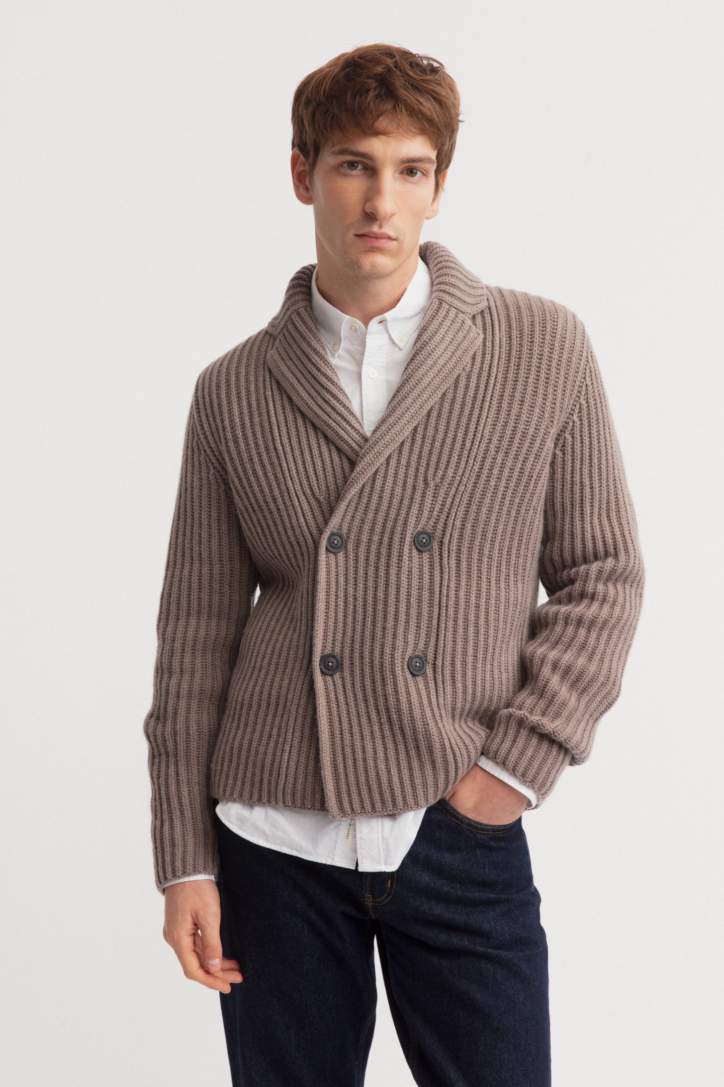 Stonewashed Cashmere Cardigan