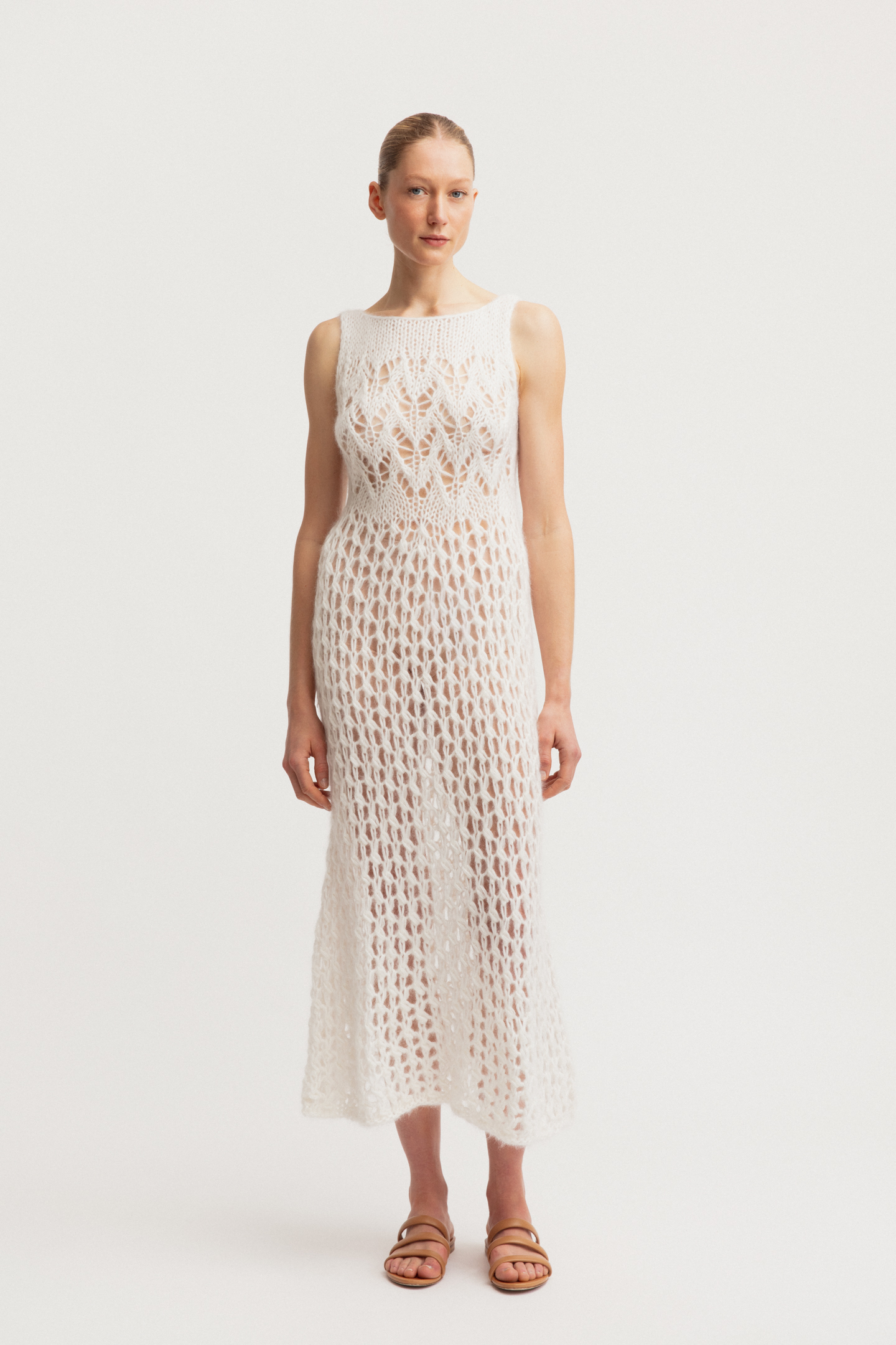 LIORA Mohair-Silk Dress for Women in off white LIORA Mohair-Silk Dress for Women in off white