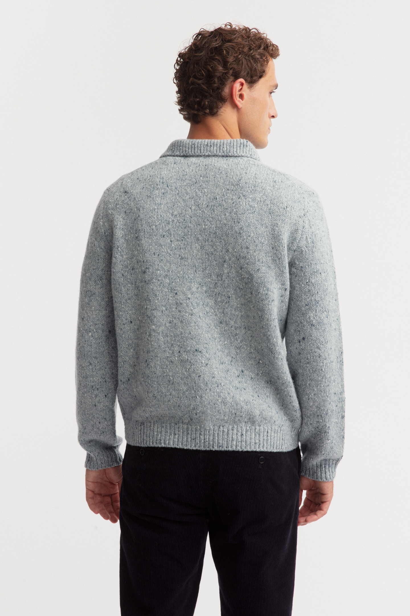 Wool-Cashmere Half-Zip Sweater