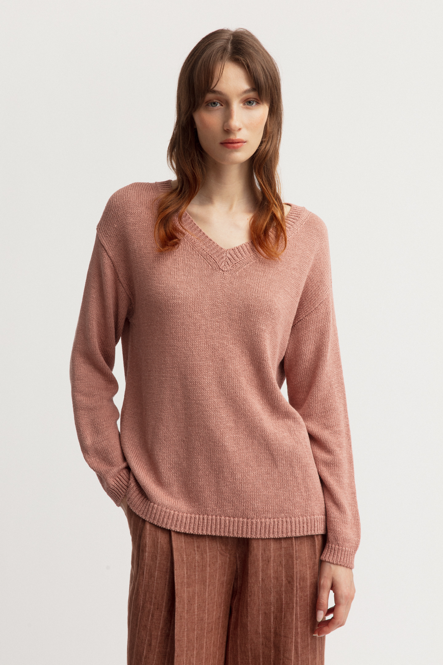 Seide-Leinen Pullover