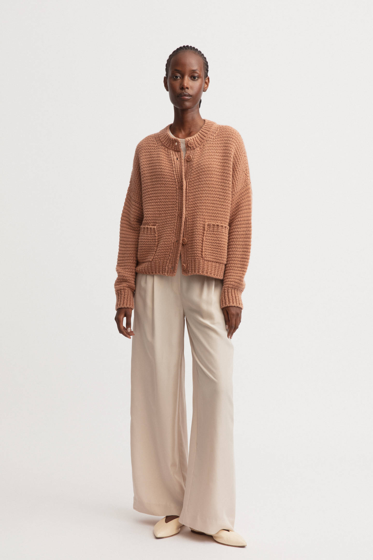 Stonewashed Cashmere Cardigan