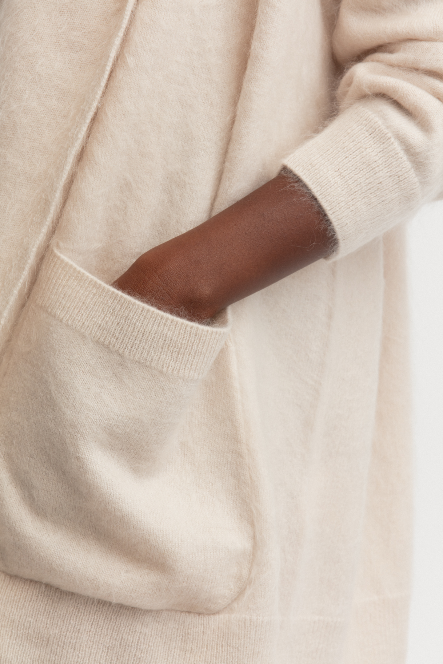 Brushed Cashmere Cardigan
