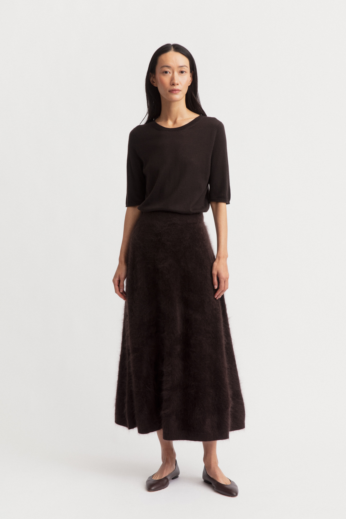 Brushed Cashmere Skirt