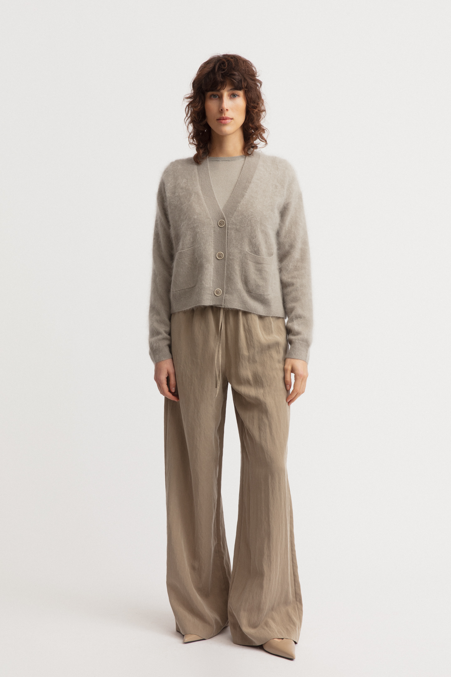 Brushed Cashmere Cardigan