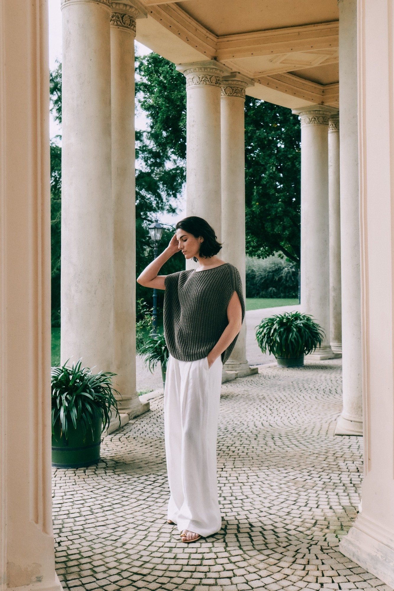 Seide-Leinen Pullover