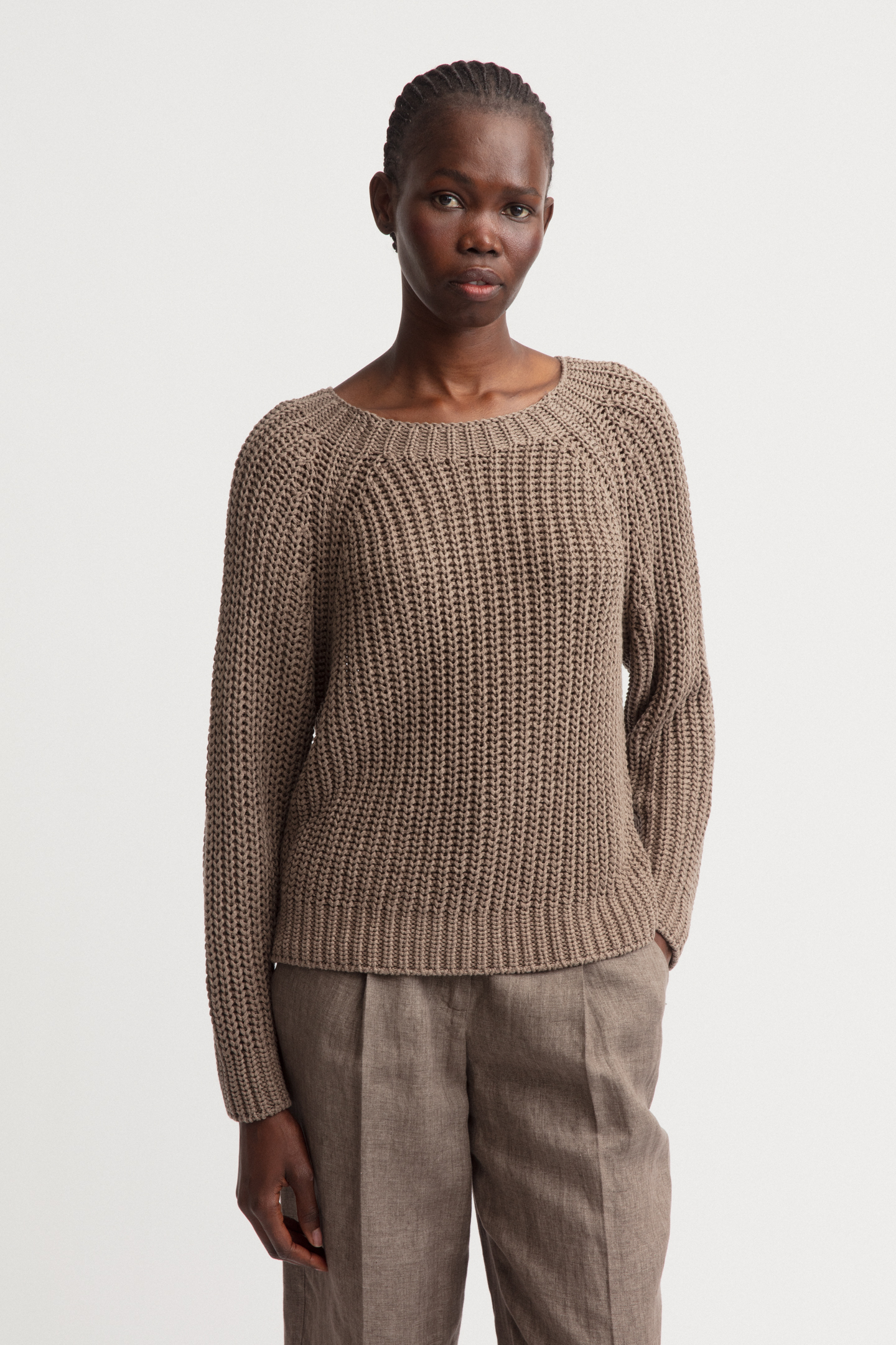 Seide-Leinen Pullover