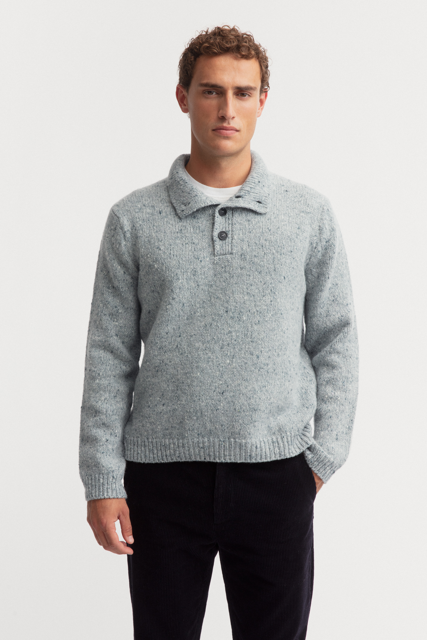 Wool-Cashmere Half-Zip Sweater