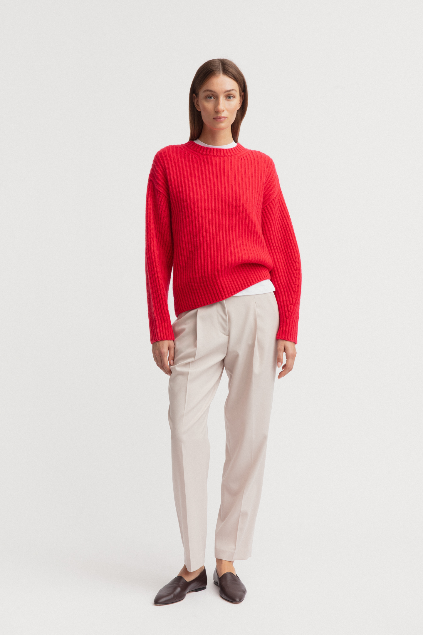 Pleated front trousers