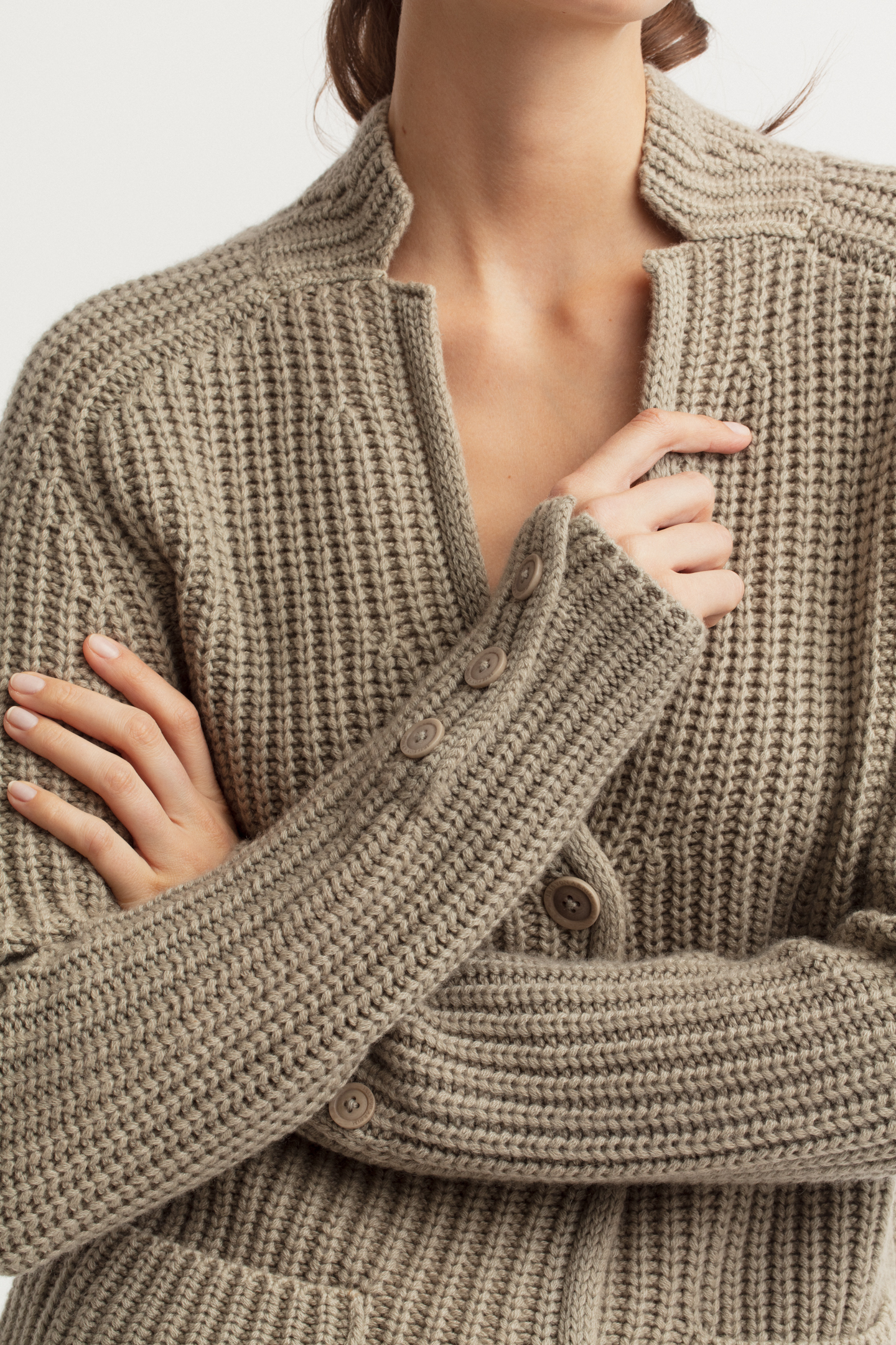 Stonewashed Cashmere Cardigan