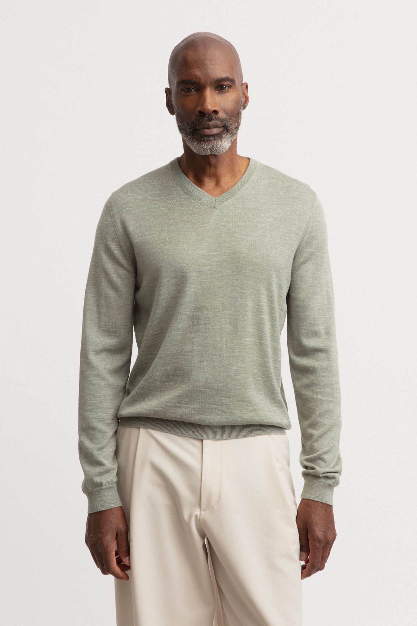 Merino-Seide-Leinen Pullover