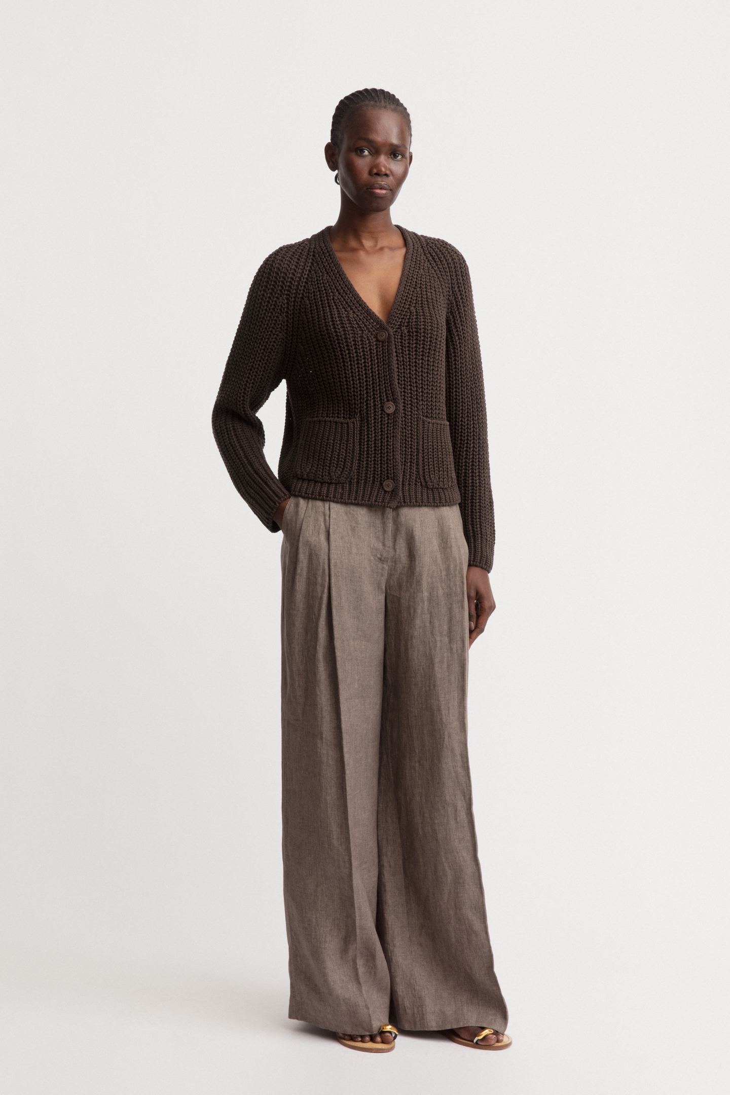 Seide-Leinen Cardigan