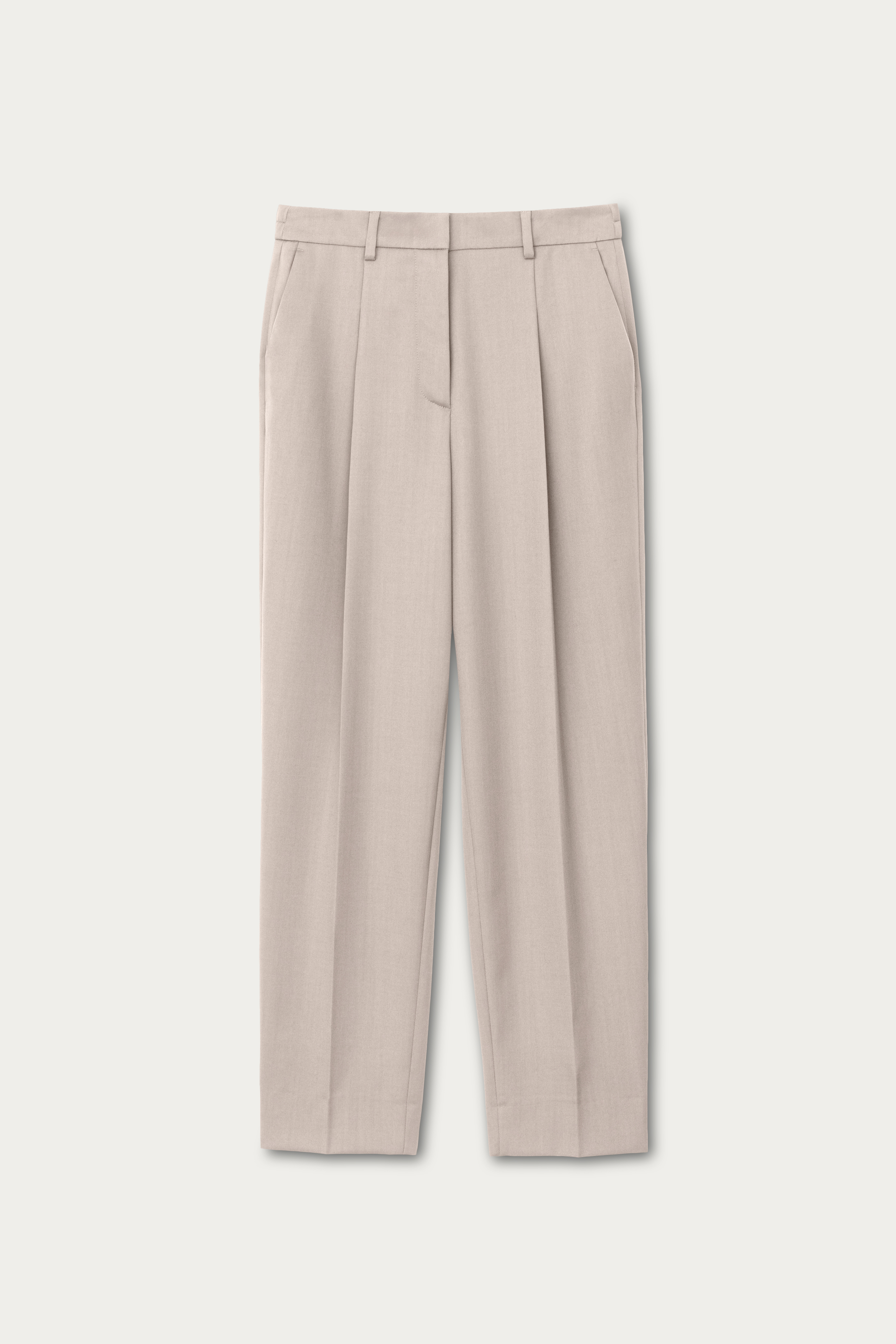 Pleated front trousers