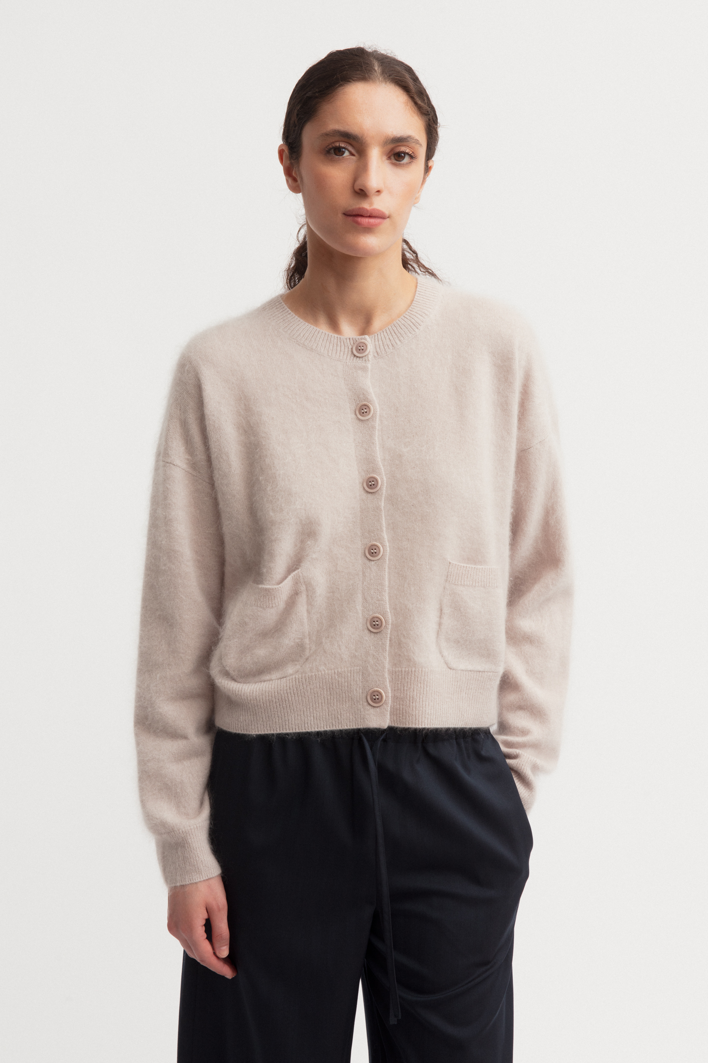 Brushed Cashmere Cardigan