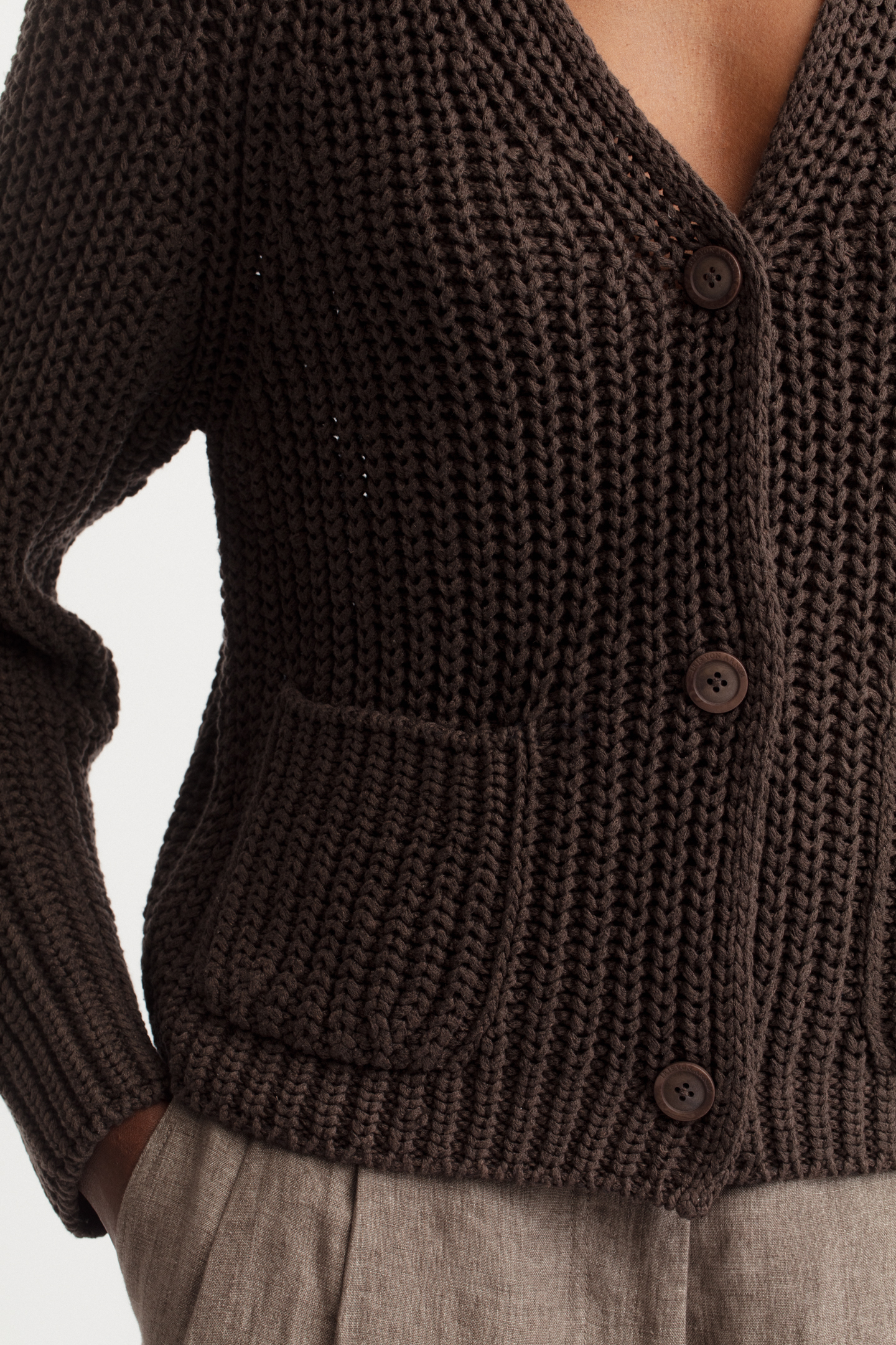 Seide-Leinen Cardigan